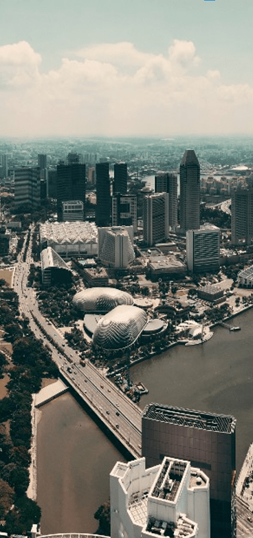 aerial shot of a city