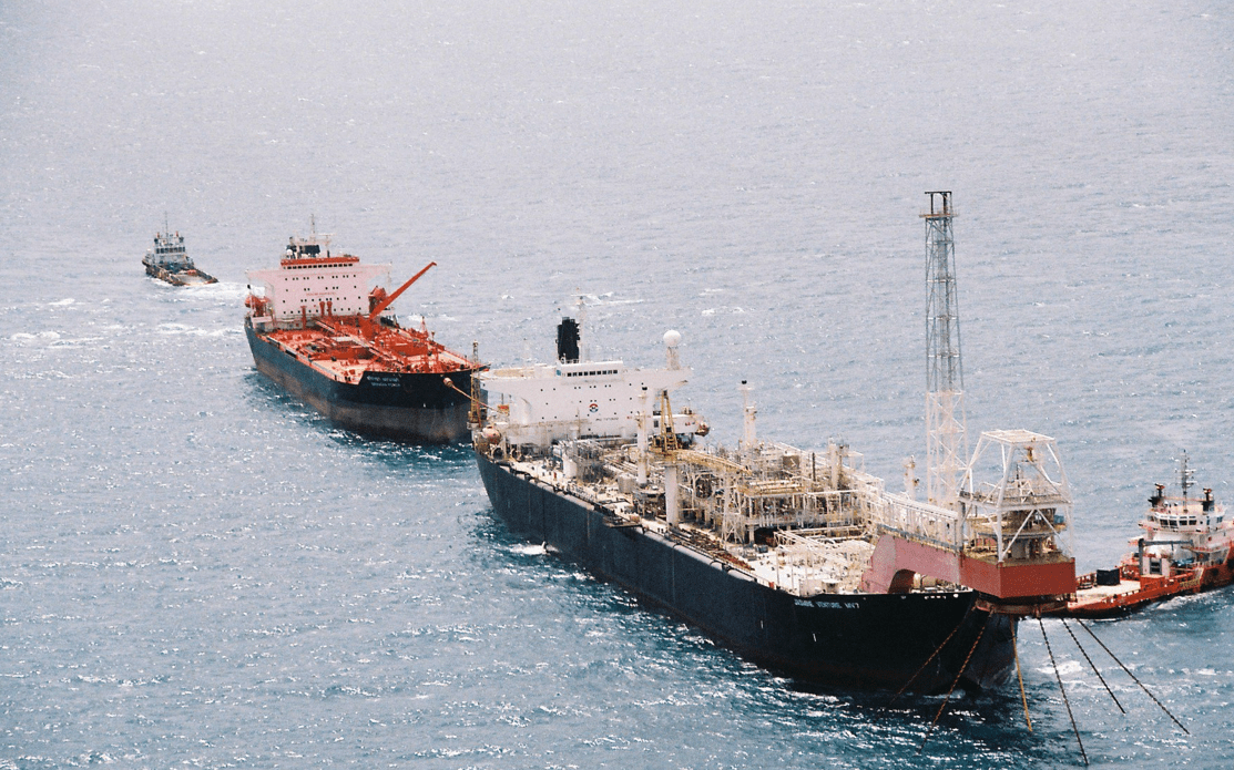 two cargo ship